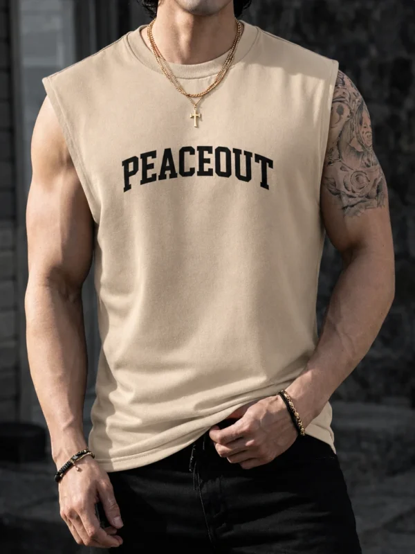 Men Typography Round Neck Cotton Blend White T-Shirt